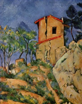  wall Oil Painting - The House with Cracked Walls Paul Cezanne